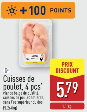 Offre: Cuisses de poulet, 4 pcs