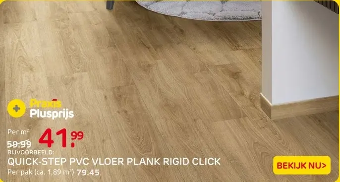 Aanbieding: Quick-step pvc vloer plank rigid click