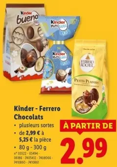 Offre: Chocolats