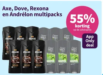 Aanbieding: Axe, Dove, Rexona en Andrélon multipacks