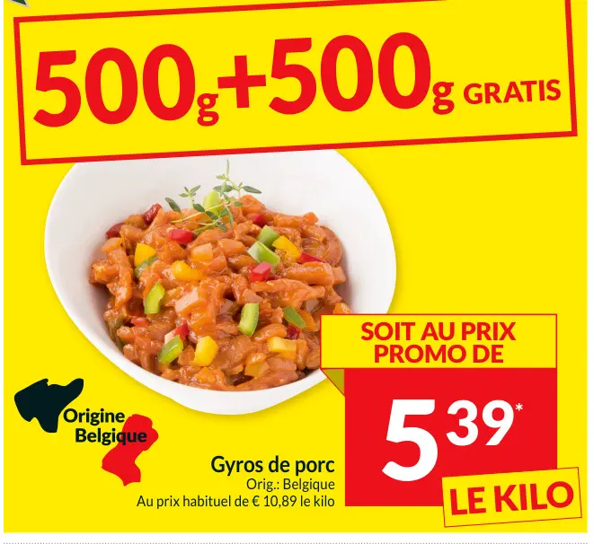 Offre: Gyros de porc