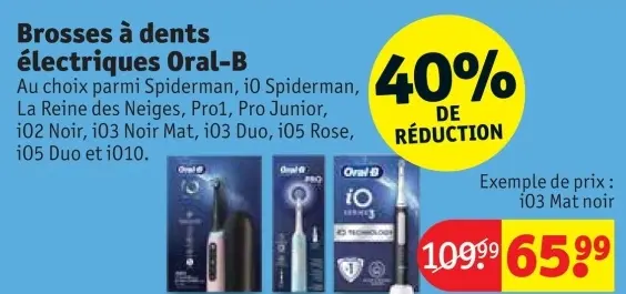 Offre: Brosses à dents électriques Oral-B