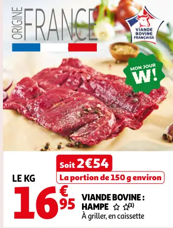 Promotie: Viande bovine: hampe