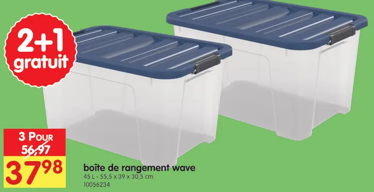 Offre: boîte de rangement wave