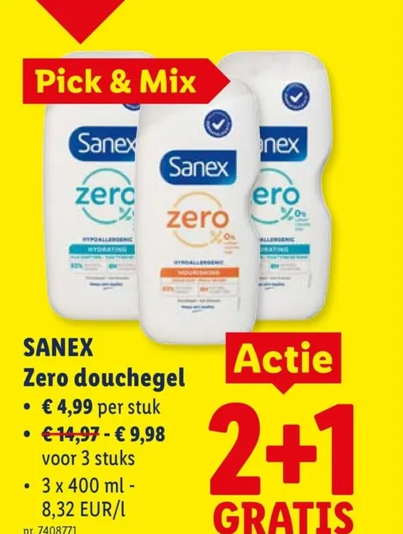 Promotie: SANEX Zero douchegel