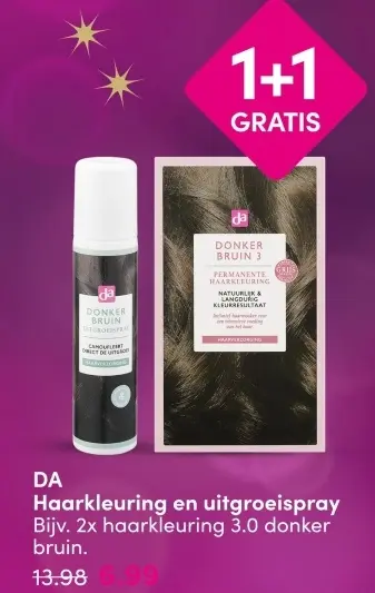 Aanbieding: Haarkleuring en uitgroeispray