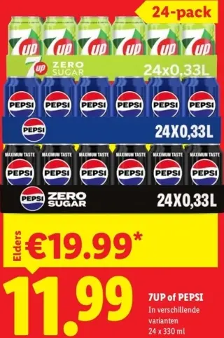 Aanbieding: 7UP of Pepsi