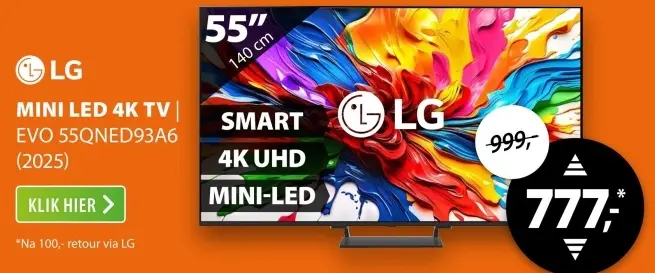 Aanbieding: Mini led 4k tv | evo 55qned93a6