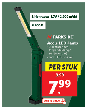 Aanbieding: Accu - LED - lamp