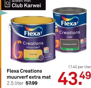 Aanbieding: Flexa Creations muurverf extra mat