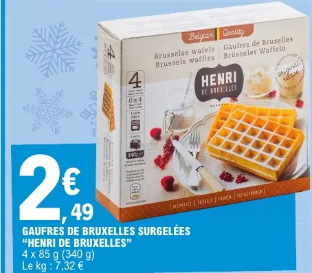 Promotie: Gaufres de bruxelles surgelées
