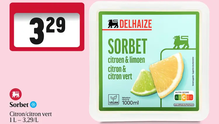 Offre: Sorbet Citron/citron vert
