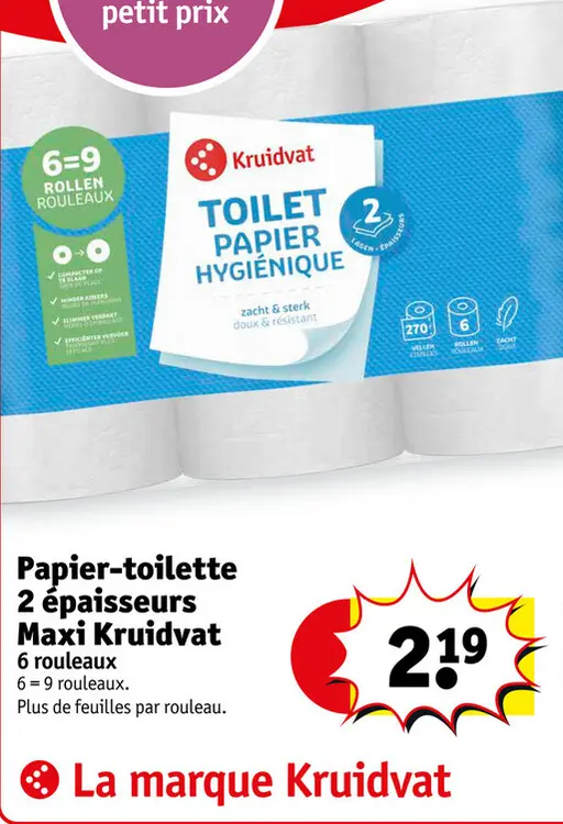 Offre: Kruidvat toiletpapier 2-laags Maxi