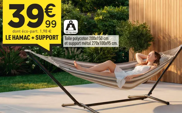 Offre: Le hamac + support