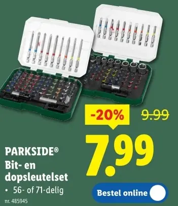 Promotie: Bit- en dopsleutelset