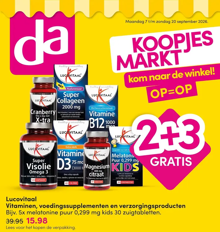 Aanbieding: Vitaminen, voedingssupplementen en verzorgingsproducten