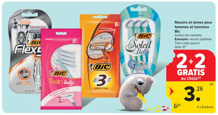 Offre: Rasoirs et lames pour femmes et hommes