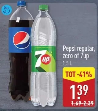 Aanbieding: Pepsi regular, zero of 7up