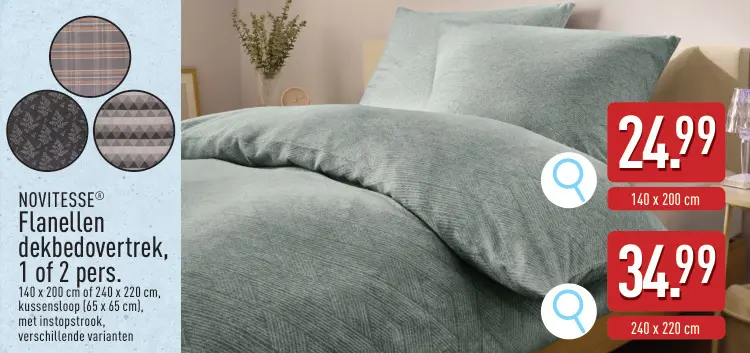 Promotie: Flanellen dekbedovertrek