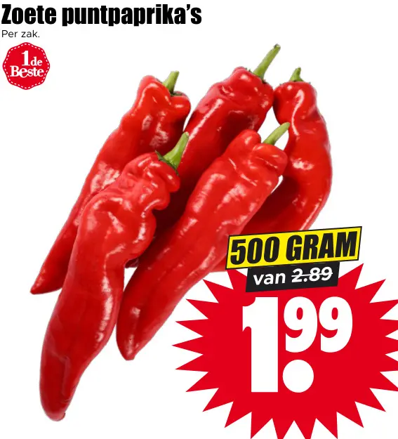 Aanbieding: Zoete puntpaprika's