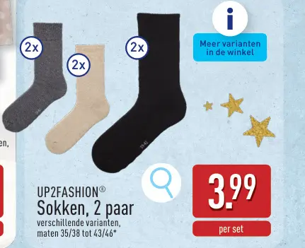 Aanbieding: Sokken, 2 paar