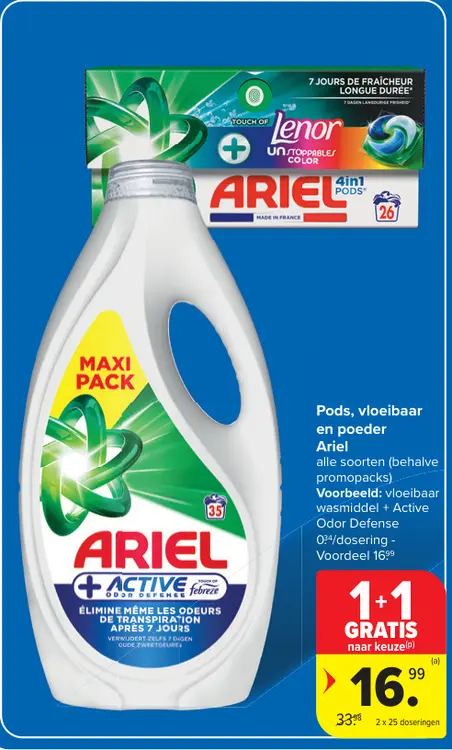 Promotie: Pods, vloeibaar en poeder Ariel