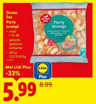 Promotie: Party scampi