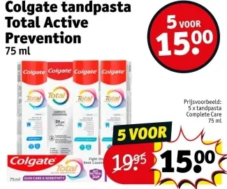 Promotie: Tandpasta Total Active Prevention