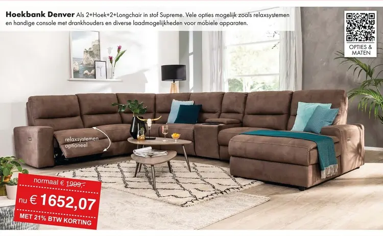 Aanbieding: Denver hoekbank