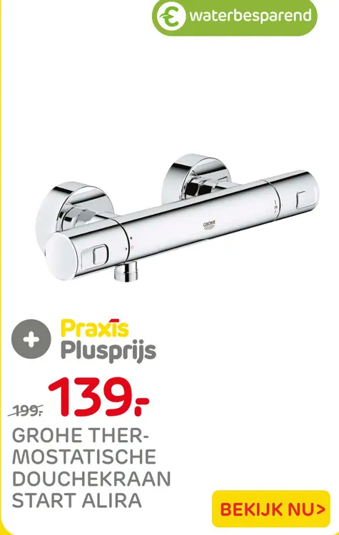 Aanbieding: Grohe thermostatische douchekraan start alira