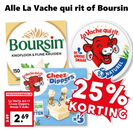 Aanbieding: La Vache qui rit Cheez Dippers