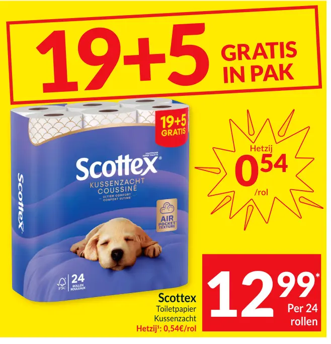 Promotie: Toiletpapier Kussenzacht