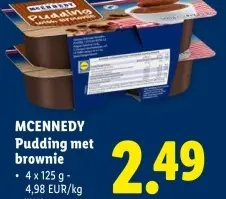 Promotie: Pudding met brownie