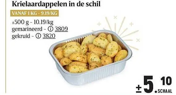 Promotie: Krielaardappelen in de schil