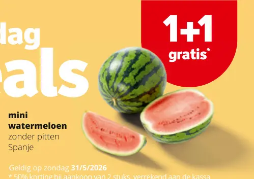 Promotie: Mini watermeloen