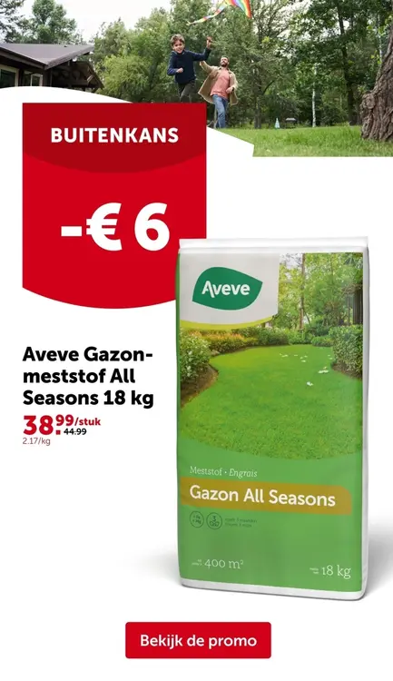 Promotie: Aveve Gazon-meststof All Seasons