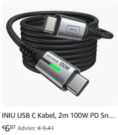 Aanbieding: INIU USB C Kabel