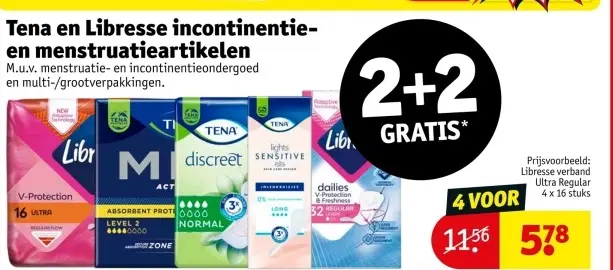 Aanbieding: incontinentie- en menstruatieartikelen
