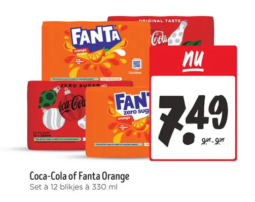 Aanbieding: Coca-Cola of Fanta Orange