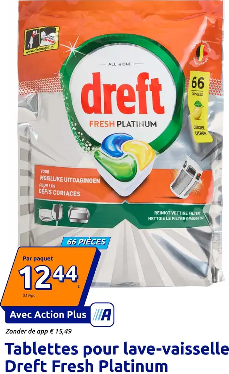 Offre: Tablettes pour lave-vaisselle Fresh Platinum