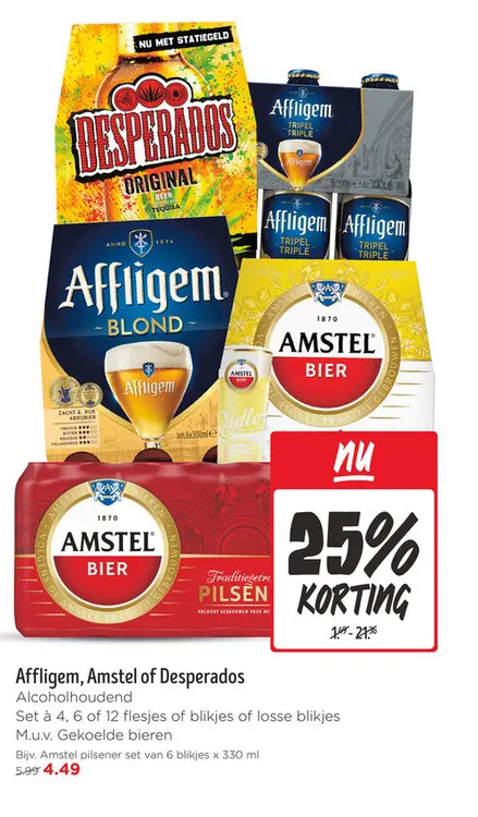 Aanbieding: Affligem, Amstel of Desperados