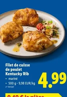 Offre: Filet de cuisse de poulet Kentucky Rib