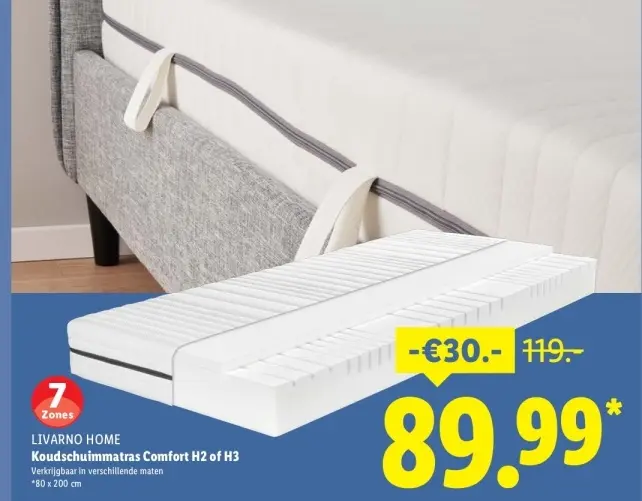 Aanbieding: Koudschuimmatras Comfort H2 of H3