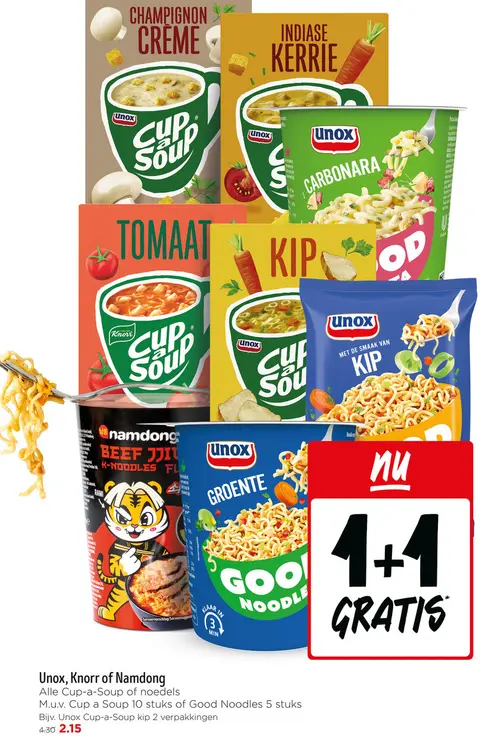 Aanbieding: Alle Cup-a-Soup of noedels