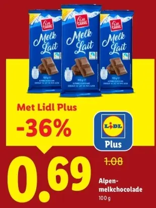 Aanbieding: Alpenmelkchocolade