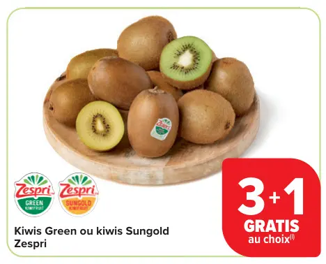 Offre: Kiwis Green ou kiwis Sungold