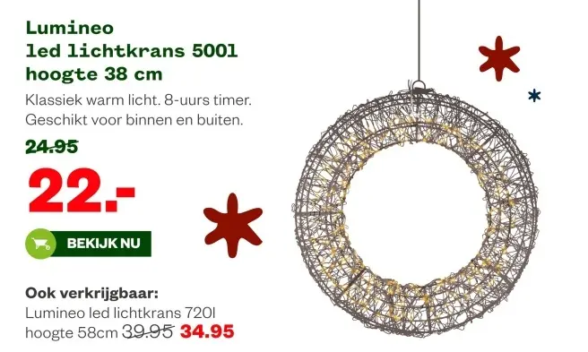 Aanbieding: Lumineo led lichtkrans 5001
