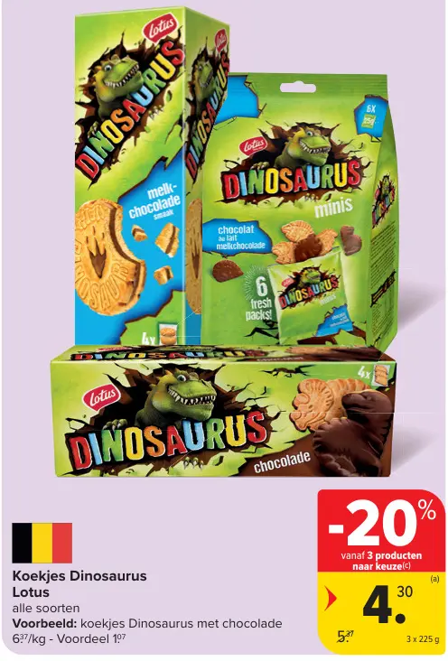 Promotie: Koekjes Dinosaurus