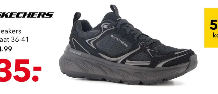 Aanbieding: Skechers Edgeride Silver Eclipse sneakers zwart