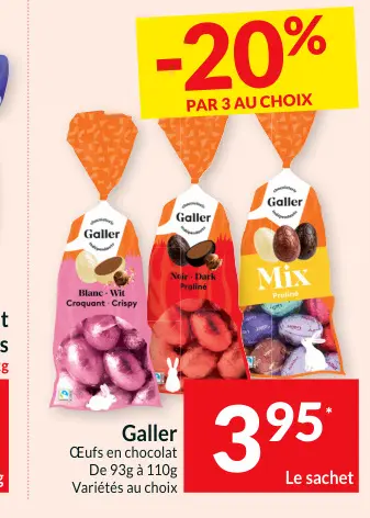 Offre: Œufs en chocolat
